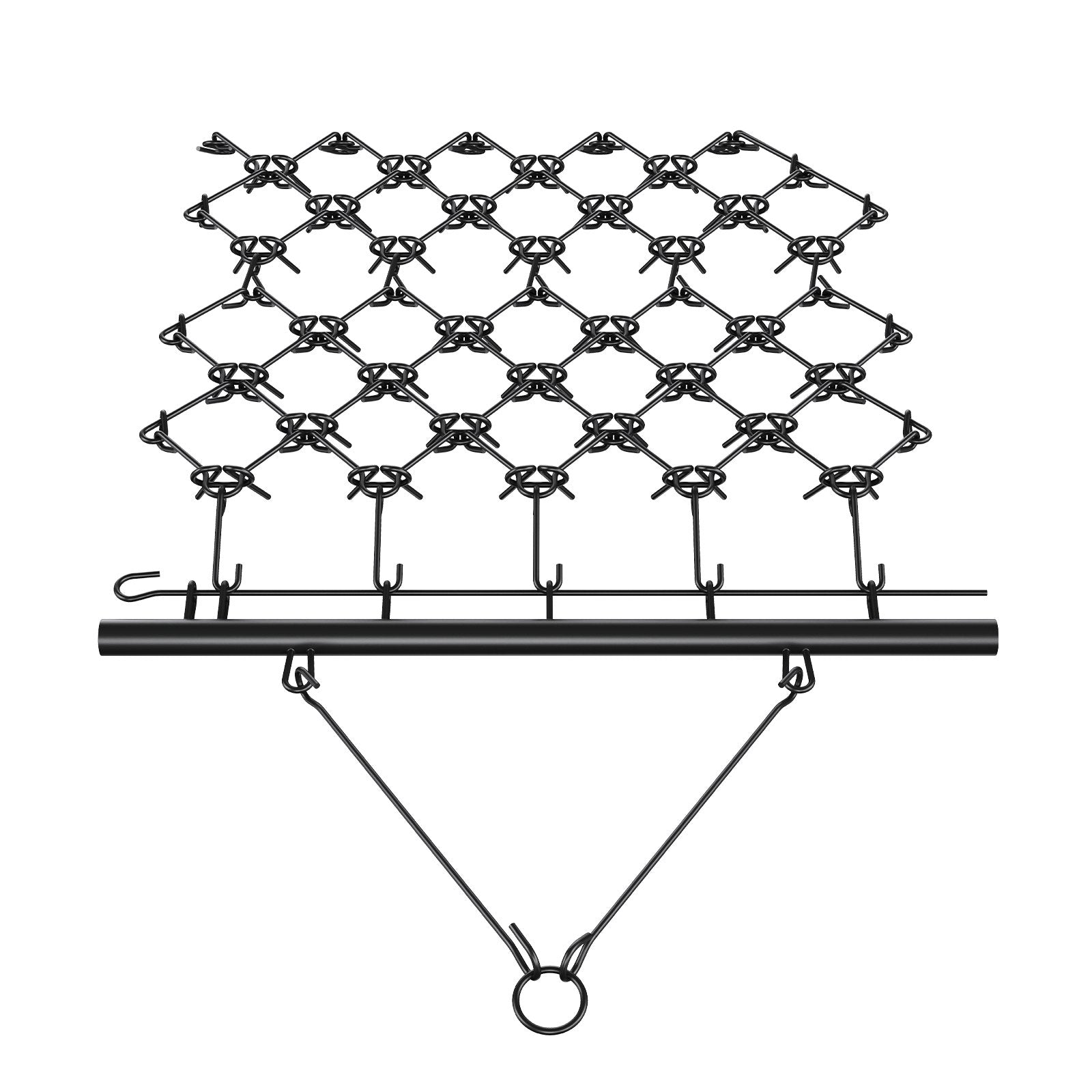 Drag Harrow, 4'x4' Heavy-Duty Chain Harrow with 69 Teeth, ATV UTV Tractor Attachments Field Drag Mat for Sod V952-LPGDK4X4FT0067AQTV0