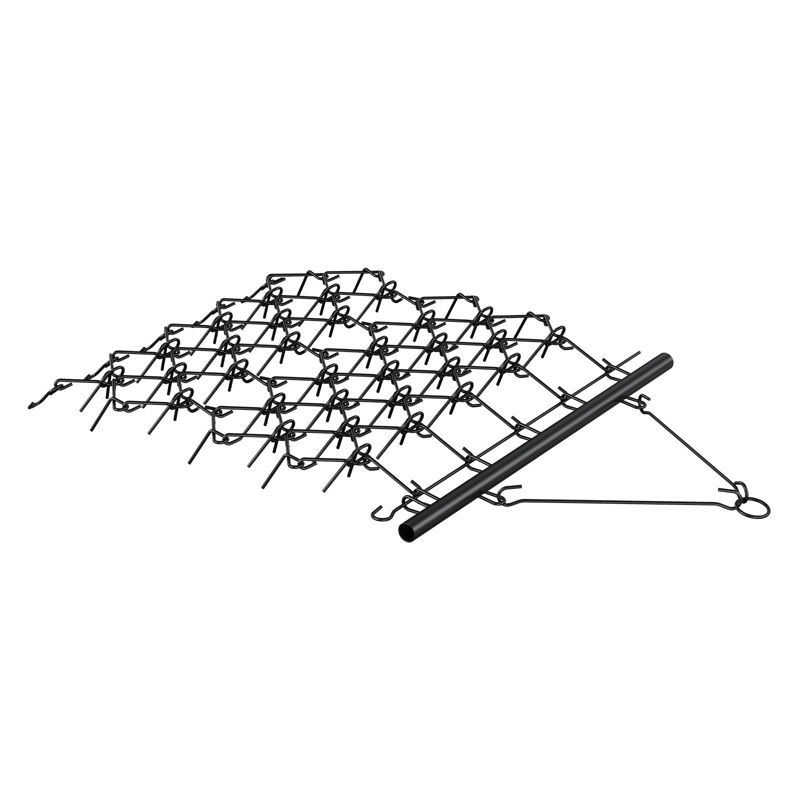 Drag Harrow, 4'x4' Heavy-Duty Chain Harrow with 69 Teeth, ATV UTV Tractor Attachments Field Drag Mat for Sod V952-LPGDK4X4FT0067AQTV0
