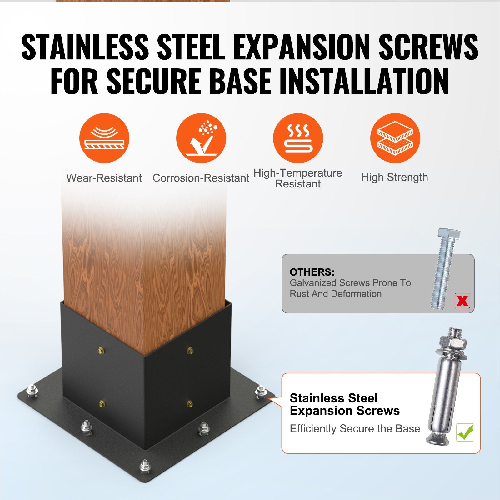 Pergola Bracket Kit 152.4 x 152.4 mm, 8pcs 3-Way Heavy Duty Corner Bracket Woodworks DIY Post Base, Easy V952-LPJJTZST8PCS31NS1V0