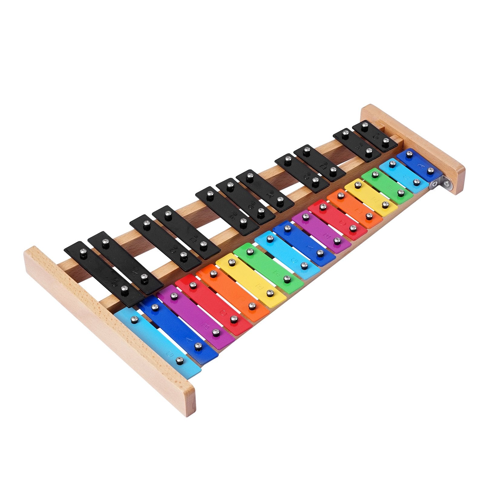 Glockenspiel Xylophone, 27 Notes, Professional Xylophone Percussion Instrument, with Colorful Metal Keys, V952-LPZQ27YFCSWZ4I7P9001V0