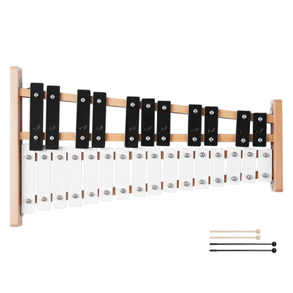 Glockenspiel Xylophone, 27 Notes, Professional Xylophone Percussion Instrument, with Metal Keys, Includes 4 V952-LPZQHBSWZJ27ZB5YD001V0