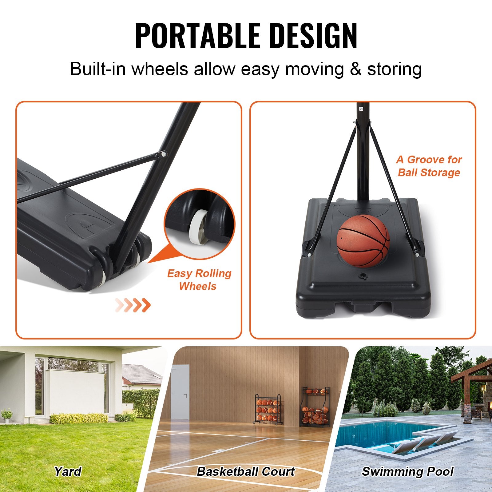 Basketball Hoop, 4-10 ft Adjustable Height Portable Backboard System, 44 inch Basketball Hoop & Goal, Kids & V952-LQK44CKWDJ00OBGUSV0