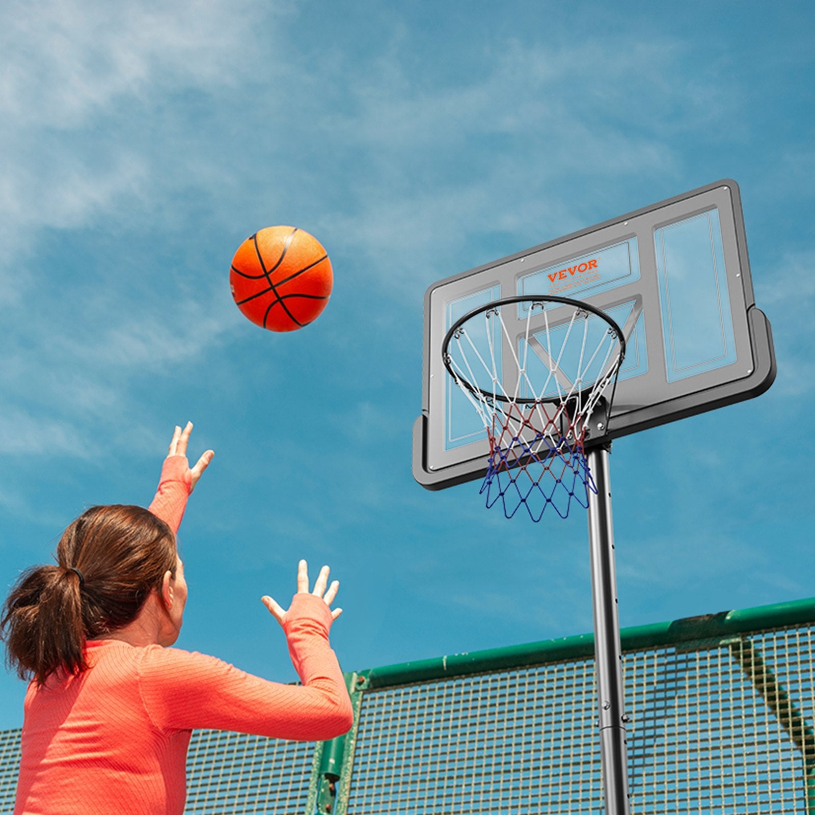 Basketball Hoop, 4-10 ft Adjustable Height Portable Backboard System, 44 inch Basketball Hoop & Goal, Kids & V952-LQK44CKWDJ00OBGUSV0