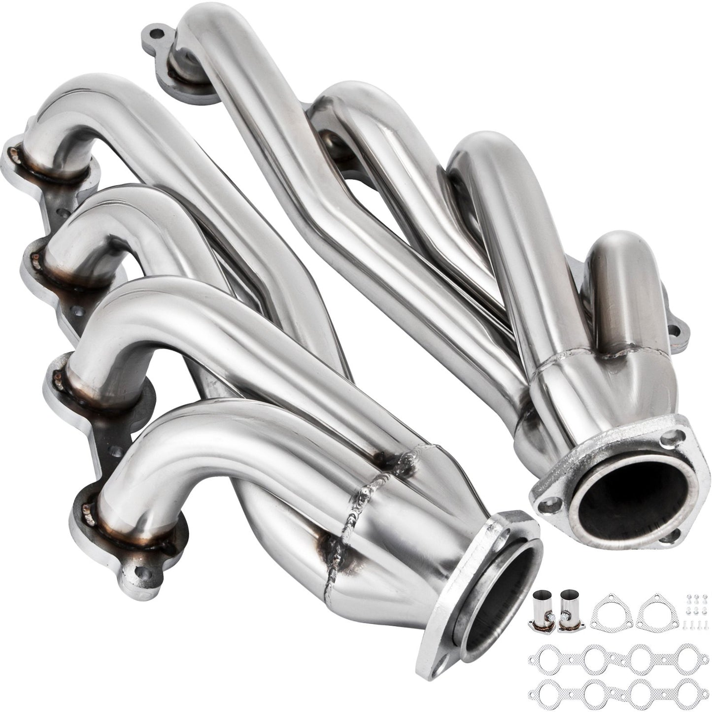 Exhaust Header Set 1 5/8" Exhaust Turbo Headers, Stainless Steel Exhaust Manifold Headers, Shorty Engine V952-LS1-2-3-6LS-QJQG1V0