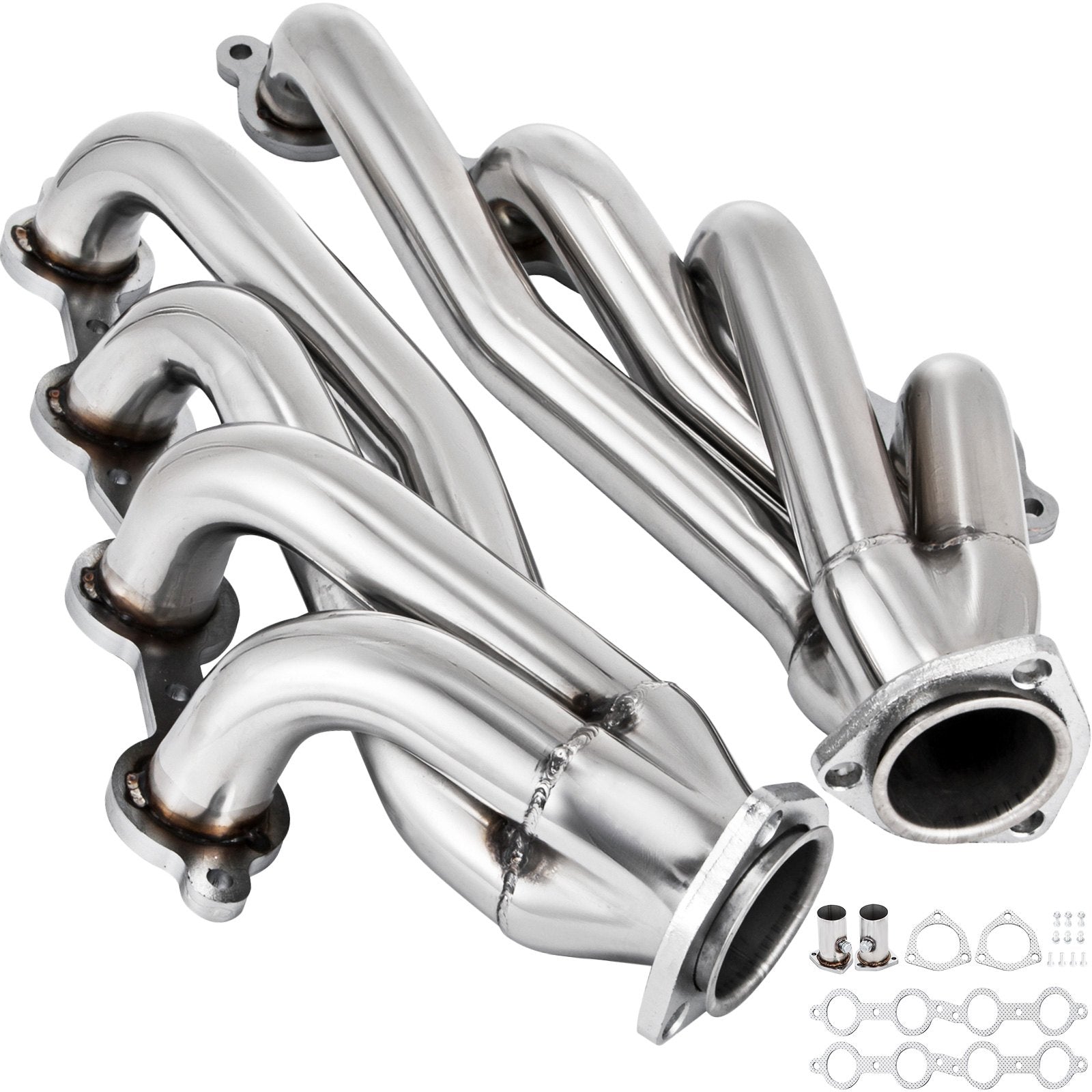 Exhaust Header Set 1 5/8" Exhaust Turbo Headers, Stainless Steel Exhaust Manifold Headers, Shorty Engine V952-LS1-2-3-6LS-QJQG1V0