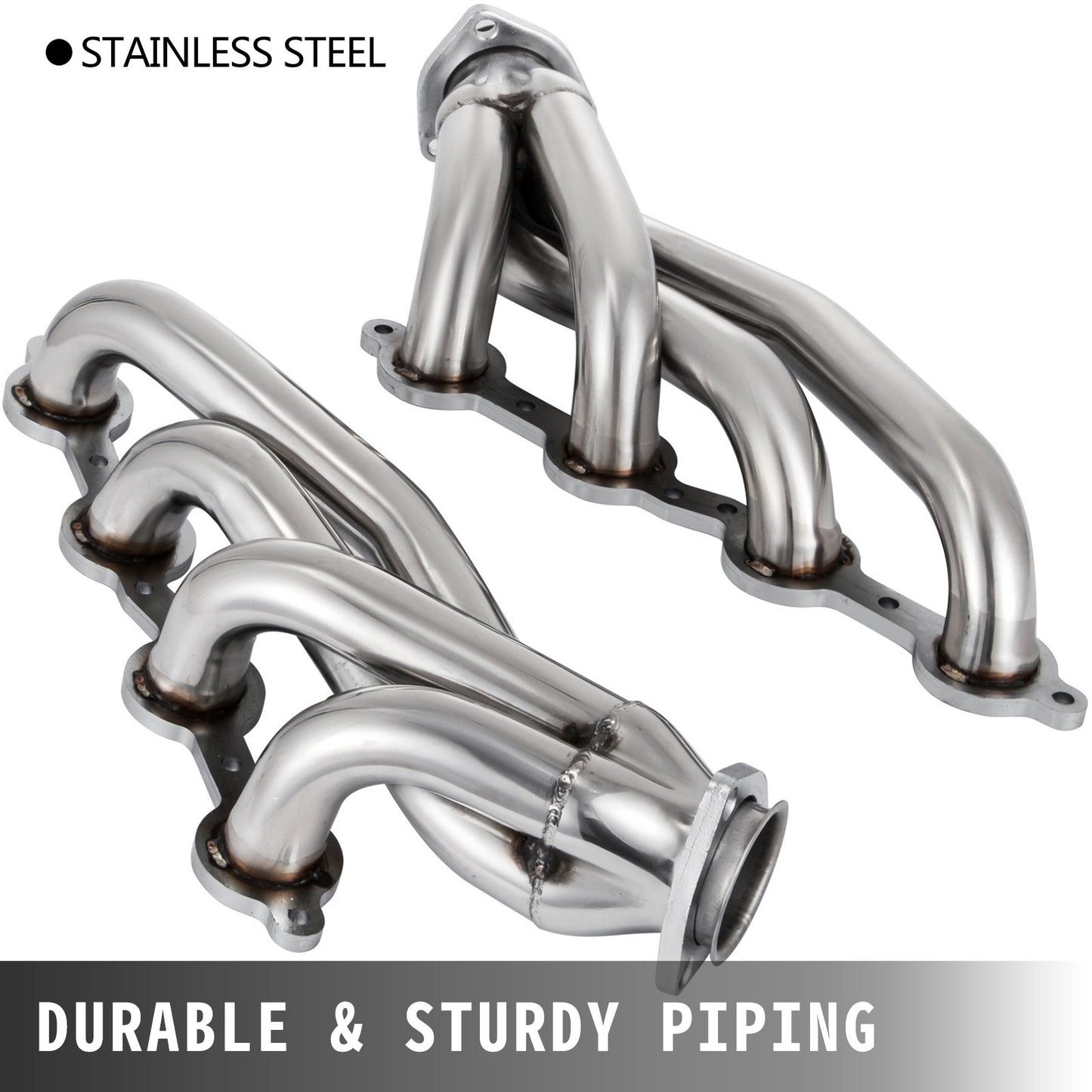 Exhaust Header Set 1 5/8" Exhaust Turbo Headers, Stainless Steel Exhaust Manifold Headers, Shorty Engine V952-LS1-2-3-6LS-QJQG1V0