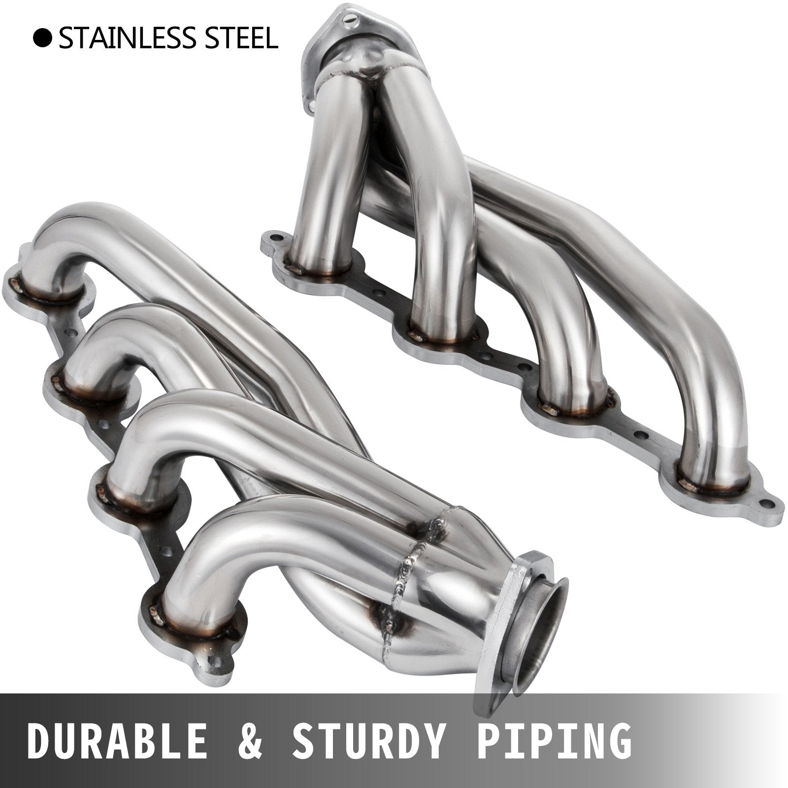 Exhaust Header Set 1 5/8" Exhaust Turbo Headers, Stainless Steel Exhaust Manifold Headers, Shorty Engine V952-LS1-2-3-6LS-QJQG1V0