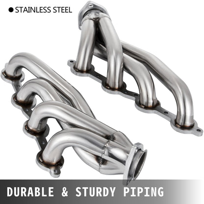 Exhaust Header Set 1 5/8" Exhaust Turbo Headers, Stainless Steel Exhaust Manifold Headers, Shorty Engine V952-LS1-2-3-6LS-QJQG1V0