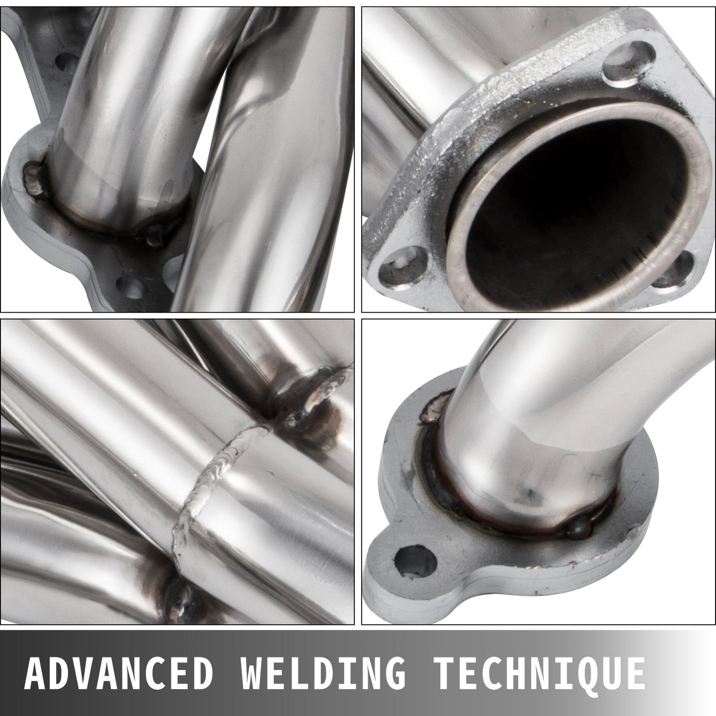 Exhaust Header Set 1 5/8" Exhaust Turbo Headers, Stainless Steel Exhaust Manifold Headers, Shorty Engine V952-LS1-2-3-6LS-QJQG1V0
