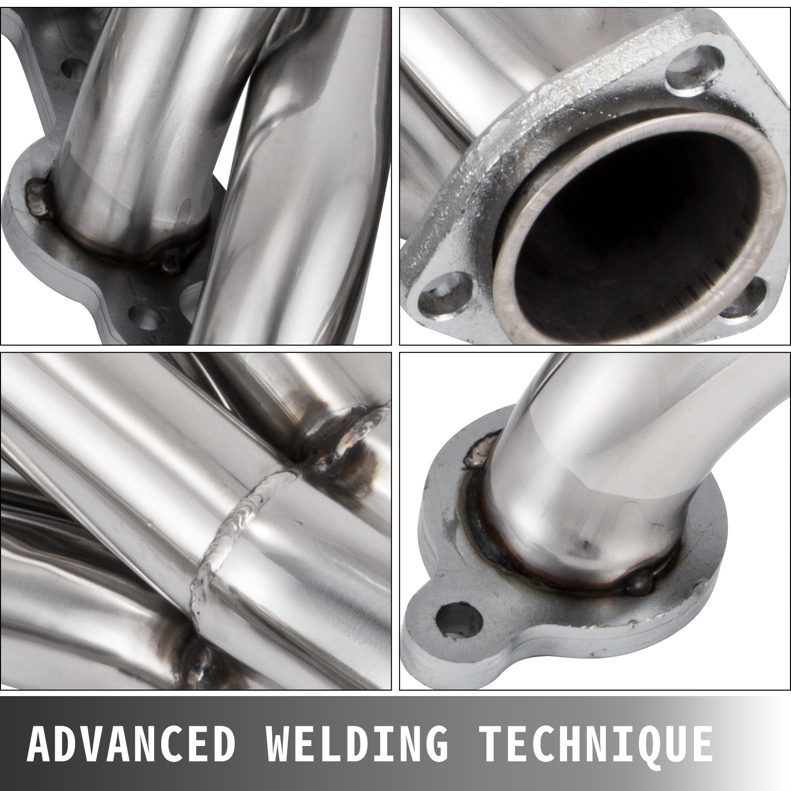 Exhaust Header Set 1 5/8" Exhaust Turbo Headers, Stainless Steel Exhaust Manifold Headers, Shorty Engine V952-LS1-2-3-6LS-QJQG1V0