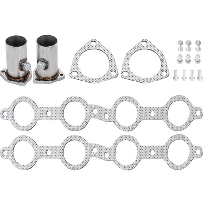 Exhaust Header Set 1 5/8" Exhaust Turbo Headers, Stainless Steel Exhaust Manifold Headers, Shorty Engine V952-LS1-2-3-6LS-QJQG1V0