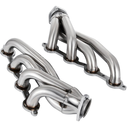 Exhaust Header Set 1 5/8" Exhaust Turbo Headers, Stainless Steel Exhaust Manifold Headers, Shorty Engine V952-LS1-2-3-6LS-QJQG1V0
