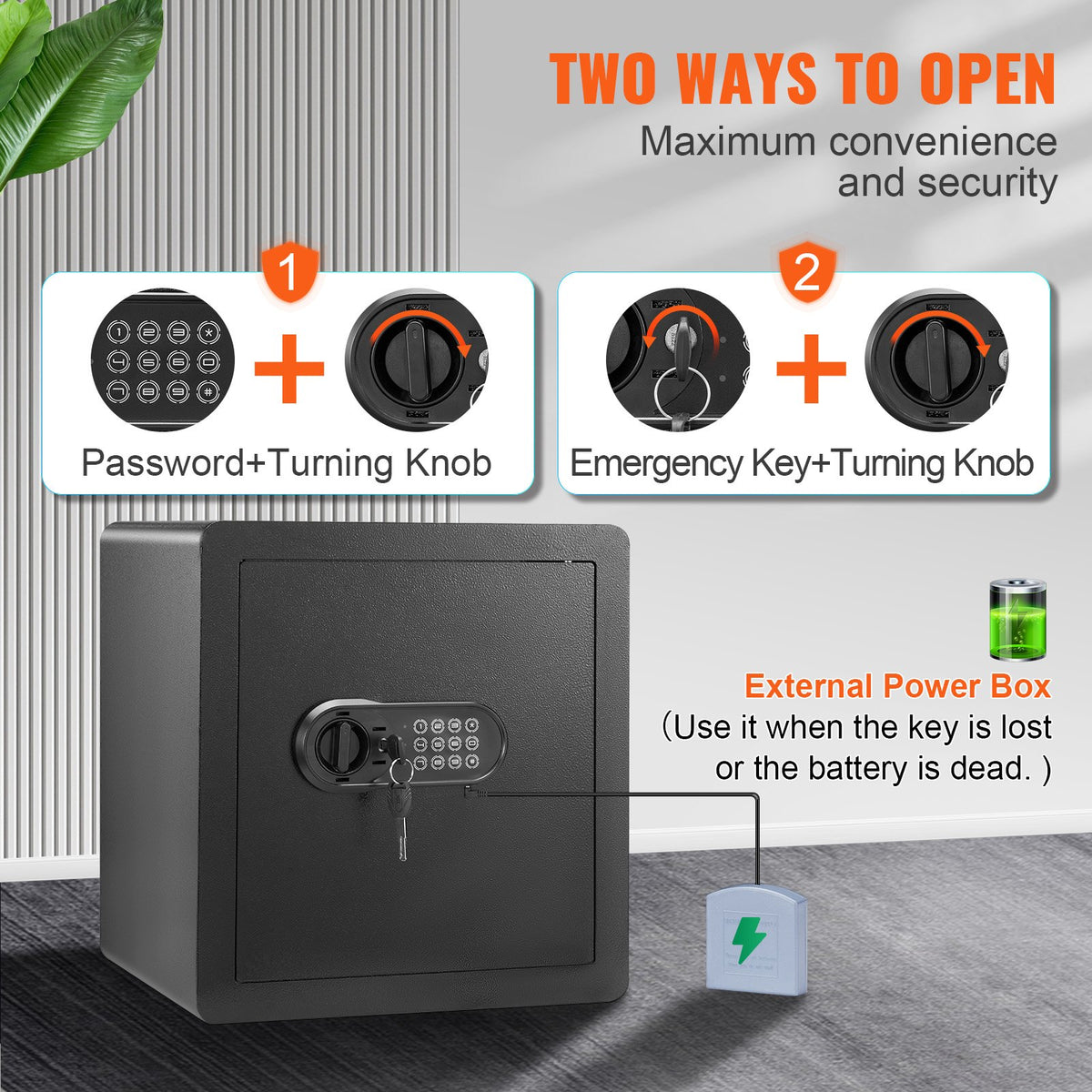 Safe 1.8 Cubic Feet Home Safe Steel for Cash Gold 15.75x13x16.9 inch V952-LSBXXHSLSLF186U0WV0