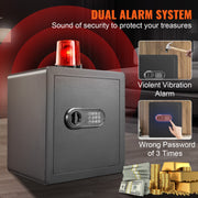 Safe 1.8 Cubic Feet Home Safe Steel for Cash Gold 15.75x13x16.9 inch V952-LSBXXHSLSLF186U0WV0