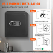 Safe 1.8 Cubic Feet Home Safe Steel for Cash Gold 15.75x13x16.9 inch V952-LSBXXHSLSLF186U0WV0