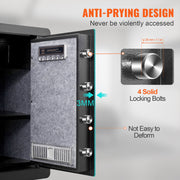 Safe 2.2 Cubic Feet Home Safe Steel for Cash Gold 15.75x13x23.6 inch V952-LSBXXHSLSLF22HXMIV0