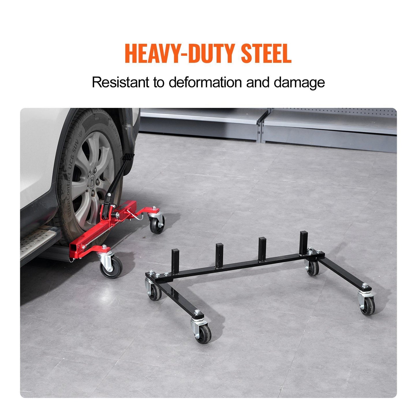 Car Dolly Rack, Storage Rack with 360 degrees Rotatable Wheels, Hydraulic Ratchet Trolley Jack Stand V952-LSBYCCFJCF4GTF38XV0