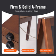 VEOVR A Frame Chalkboard Sign, 50x102 cm Double-Sided Sidewalk Signs, Freestanding Vintage Wooden Chalk Board V952-LSCTB2040INCHRVHUV0