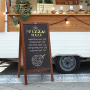 VEOVR A Frame Chalkboard Sign, 50x102 cm Double-Sided Sidewalk Signs, Freestanding Vintage Wooden Chalk Board V952-LSCTB2040INCHRVHUV0