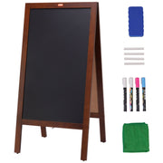 VEOVR A Frame Chalkboard Sign, 50x102 cm Double-Sided Sidewalk Signs, Freestanding Vintage Wooden Chalk Board V952-LSCTB2040INCHRVHUV0