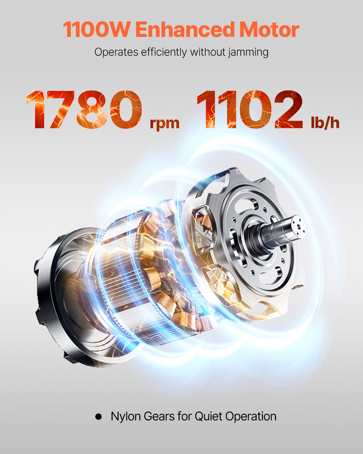 Electric Meat Cutter Machine 1100W Commercial Meat Slicer Cutting Machine V952-LSDLXRQPJYSB034HXV3