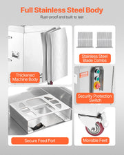 Electric Meat Cutter Machine 1100W Commercial Meat Slicer Cutting Machine V952-LSDLXRQPJYSB034HXV3