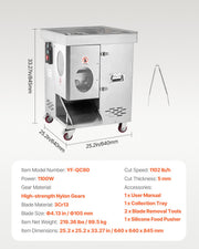 Electric Meat Cutter Machine 1100W Commercial Meat Slicer Cutting Machine V952-LSDLXRQPJYSB034HXV3