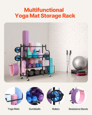 Home Gym Workout Equipment Organizer Yoga Mat Storage Weight Rack Dumbbell 1035 x 405 x 885 mm V952-LSDLYJJ3C305JBC3RV0