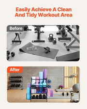 Home Gym Workout Equipment Organizer Yoga Mat Storage Weight Rack Dumbbell 1035 x 405 x 885 mm V952-LSDLYJJ3C305JBC3RV0
