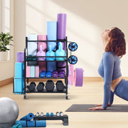 Home Gym Workout Equipment Organizer Yoga Mat Storage Weight Rack Dumbbell 1035 x 405 x 885 mm V952-LSDLYJJ3C305JBC3RV0