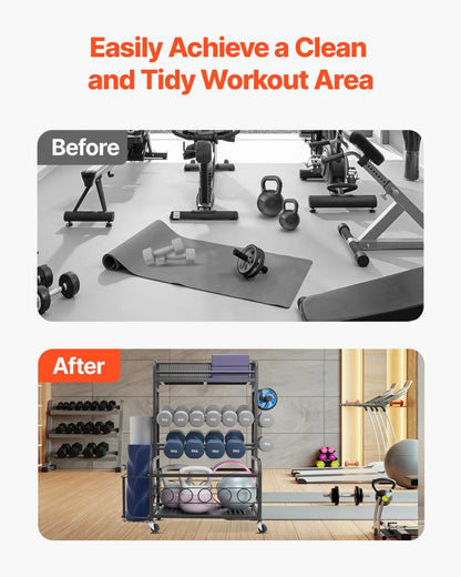 Home Gym Workout Equipment Organizer Yoga Mat Storage Weight Rack Dumbbell 870 x 405 x 1010 mm V952-LSDLYJJ4C313AAQ8JV0
