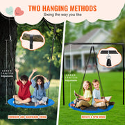 Tree Swing, 40 Inch Saucer Swing, 750lbs Weight Capacity, 900D Oxford Fabric Swing Seat with 2 Tree Hanging V952-LSFDQQLSFD409Q7D1V0