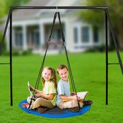 Tree Swing, 40 Inch Saucer Swing, 750lbs Weight Capacity, 900D Oxford Fabric Swing Seat with 2 Tree Hanging V952-LSFDQQLSFD409Q7D1V0