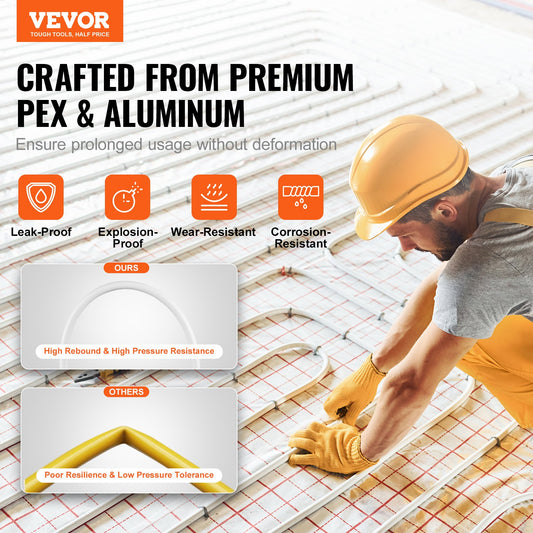 PEX-AL-PEX Tube, 300M, 16 mm Diameter Aluminum-Plastic Composite Pipe Oxygen Barrier Radiant Floor PEX Pipe, V952-LSGBSDDLP300ZT4CBV0
