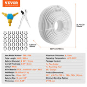 PEX-AL-PEX Tube, 300M, 16 mm Diameter Aluminum-Plastic Composite Pipe Oxygen Barrier Radiant Floor PEX Pipe, V952-LSGBSDDLP300ZT4CBV0