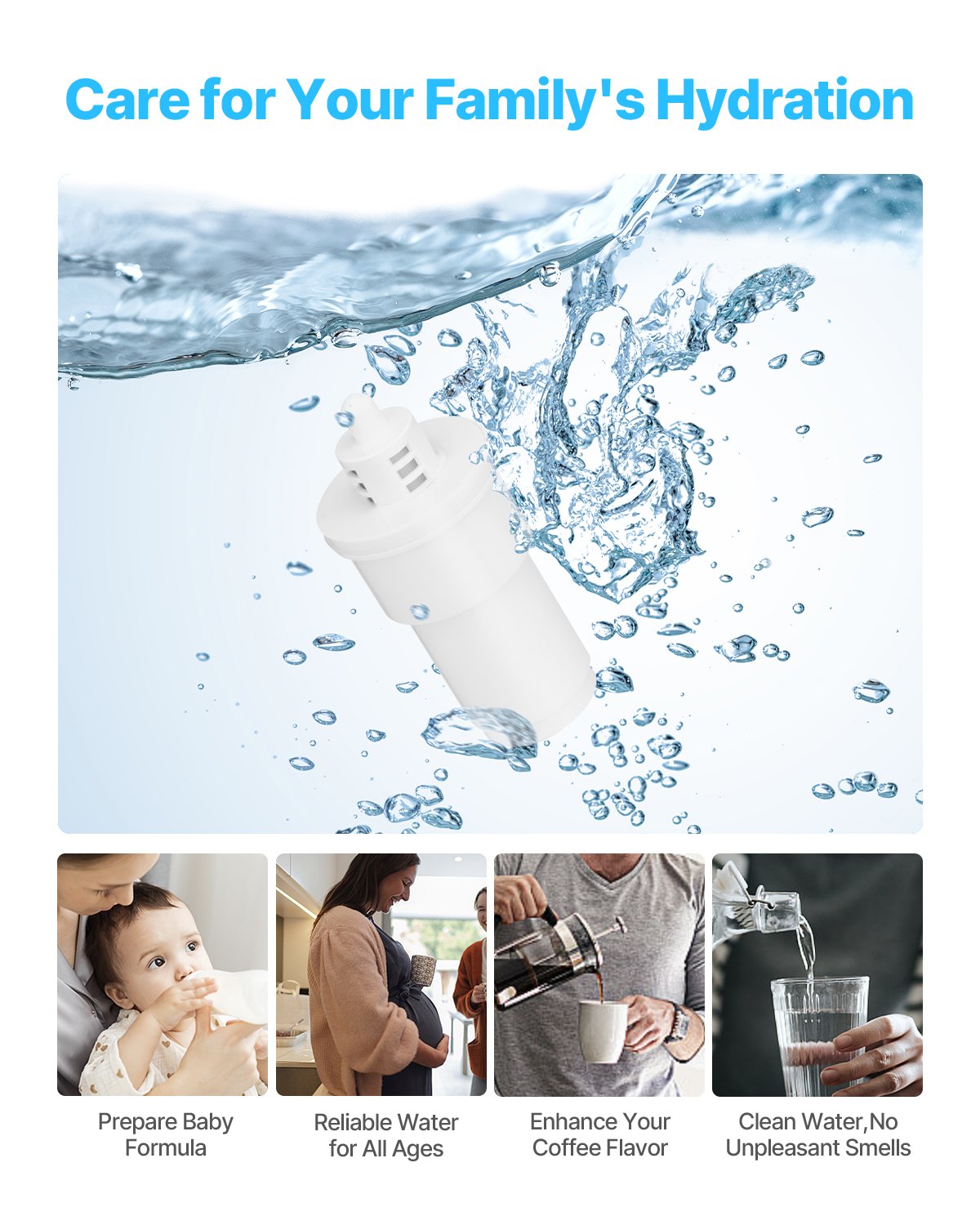 Pitcher Water Filters 3-pack Replacements for Water Filter Pitcher 6216 V952-LSGLXYZXLXSZJVVY7V0