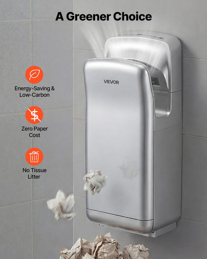 Vertical Hand Dryer, Hand Dryers with HEPA Filter, 19000 RPM High-Speed Motor, Dual-Side Airflow, ABS Sturdy V952-LSGSJYSSL000XWV3I001V3