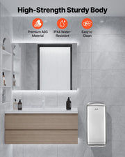 Vertical Hand Dryer, Hand Dryers with HEPA Filter, 19000 RPM High-Speed Motor, Dual-Side Airflow, ABS Sturdy V952-LSGSJYSSL000XWV3I001V3