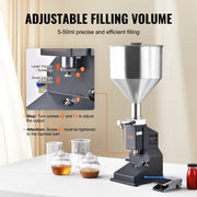 Pneumatic Paste Liquid Filling Machine, 5-50ml Bottle Filler, Bottle Filling Machine, Stainless Steel Liquid V952-LSGYTGZJQD56YVZDOV0