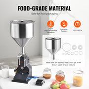 Pneumatic Paste Liquid Filling Machine, 5-50ml Bottle Filler, Bottle Filling Machine, Stainless Steel Liquid V952-LSGYTGZJQD56YVZDOV0