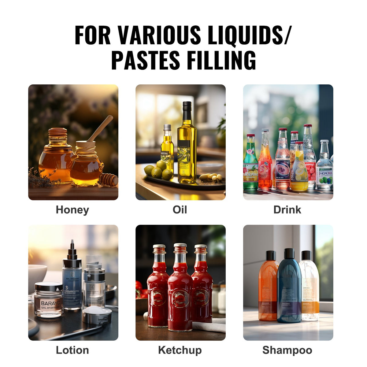 Pneumatic Paste Liquid Filling Machine, 5-50ml Bottle Filler, Bottle Filling Machine, Stainless Steel Liquid V952-LSGYTGZJQD56YVZDOV0