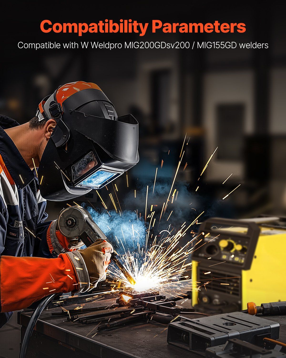 200Amp Spool Gun with 10FT Cable, Compatible with W Weldpro MlG200GDsv200 and MIG155GD Welders, Suitable for V952-LSHQWWELDPRO8KIFXV7