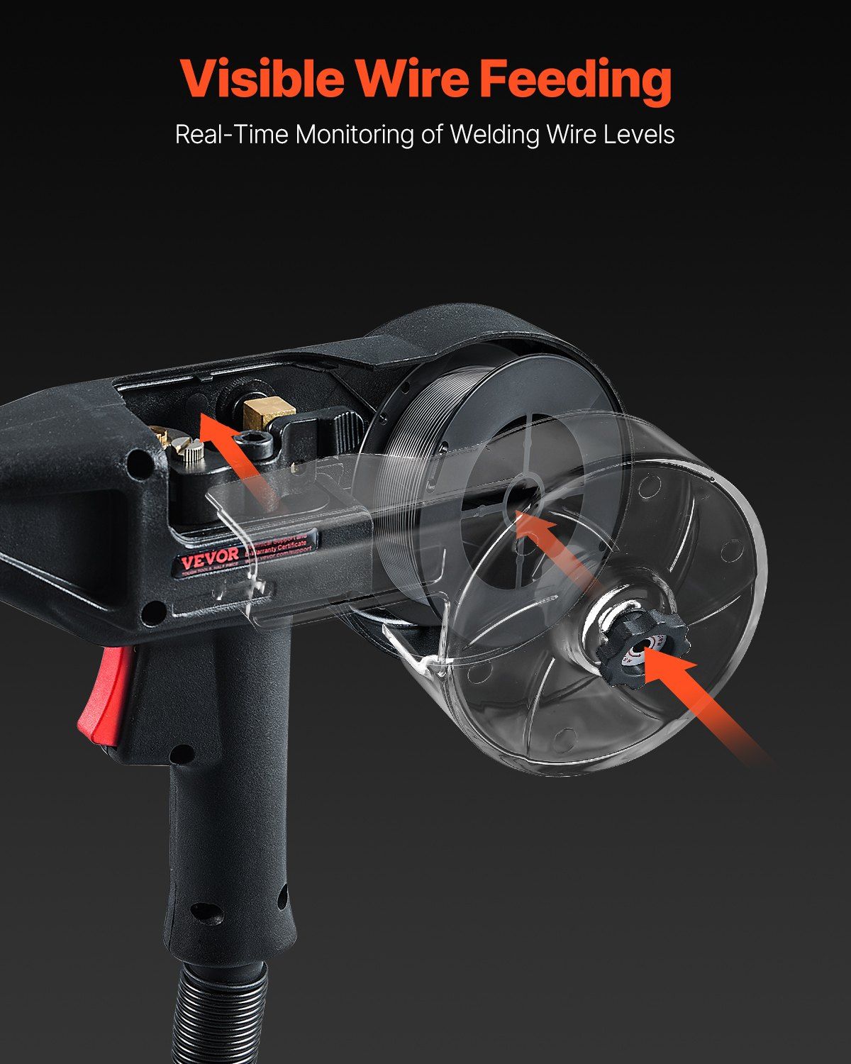 200Amp Spool Gun with 10FT Cable, Compatible with W Weldpro MlG200GDsv200 and MIG155GD Welders, Suitable for V952-LSHQWWELDPRO8KIFXV7