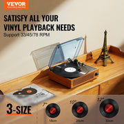 Bluetooth Vinyl Record Player 3-Speed Belt Driven Turntable 3W Speakers V952-LSJ13S000000J6DK4V3