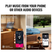 Bluetooth Vinyl Record Player 3-Speed Belt Driven Turntable 3W Speakers V952-LSJ13S000000J6DK4V3