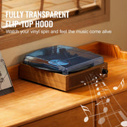Bluetooth Vinyl Record Player 3-Speed Belt Driven Turntable 3W Speakers V952-LSJ13S000000J6DK4V3