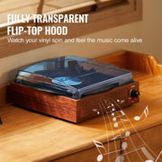 Bluetooth Vinyl Record Player 3-Speed Belt Driven Turntable 5W Speakers V952-LSJ23S000000RDAI3V3