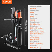 Diamond Core Drilling Machine, 8in Wet&Dry Concrete Core Drill Rig with Stand, 750RPM Speed & 1-1/4" 5/8" V952-LSJGSZKJY8425ZBUGV3