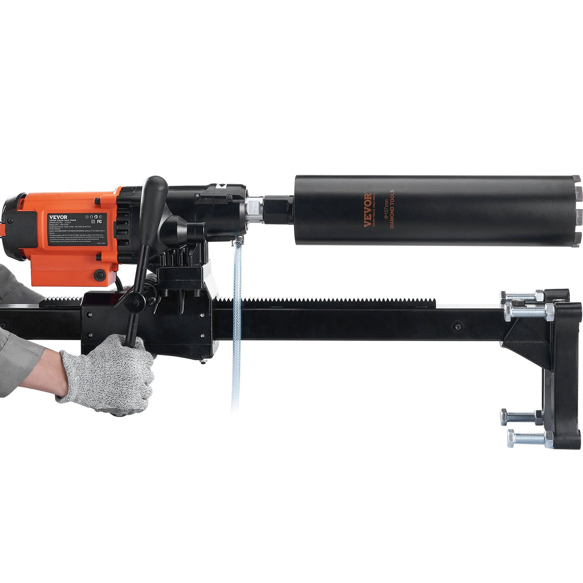 Diamond Core Drilling Machine, 8in Wet&Dry Concrete Core Drill Rig with Stand, 750RPM Speed & 1-1/4" 5/8" V952-LSJGSZKJY8425ZBUGV3