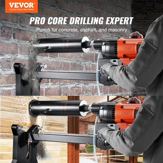 Diamond Core Drilling Machine, 10in Wet Concrete Core Drill Rig with Stand Wheels, 750RPM Speed & 1-1/4" V952-LSJGSZKJYCW104M3IV3